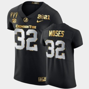 Dylan Moses Alabama Crimson Tide Men's Golden Limited #32 3X CFP National Championship Jerseys - Black 305386-709