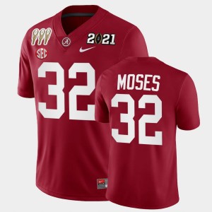 Dylan Moses Crimson 3X CFP National Championship #32 Winner Mens Jerseys - Crimson 302915-366