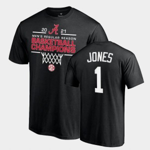 Herbert Jones Alabama 2021 SEC Men's Basketball Regular Season Champions Men's 2021 SEC Basketball Regular Season Champions Tee #1 T-Shirt - Black 105533-203