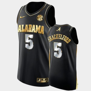 Jaden Shackelford Bama #5 College Basketball Golden Authentic Men Jersey - Black 333455-924