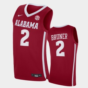 Jordan Bruner The Tide #2 Men Replica 2021 College Basketball Jerseys - Crimson 502173-488