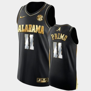 Joshua Primo Alabama Crimson Tide College Basketball #11 Mens Golden Authentic Jerseys - Black 379618-703