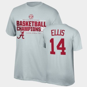 Keon Ellis Crimson Men 2021 SEC Basketball Regular Season Champions Top of the World Tee 2021 SEC Men's Basketball Regular Season Champions #14 T-Shirt - Gray 373469-451