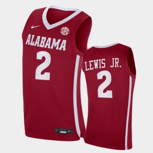 Kira Lewis Jr. Crimson Men College Basketball Replica #2 Jersey - Crimson 142903-854