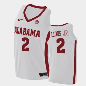 Kira Lewis Jr. Bama Men's Replica #2 College Basketball Jersey - White 732925-313