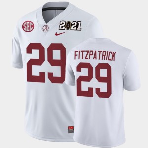 Minkah Fitzpatrick The Tide Playoff Game Mens #29 2021 National Championship Jersey - White 124014-673