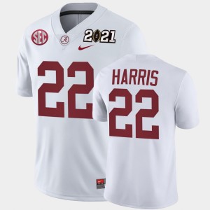 Najee Harris Alabama Crimson Tide Playoff Game Men's #22 2021 National Championship Jerseys - White 985088-339