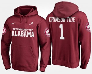 The Tide No.1 Name and Number Men #1 Hoodie - Crimson 164154-343