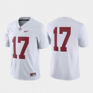 Bama College Football #17 Game Men's Jersey - White 282319-665