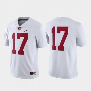 Alabama #17 College Football Limited Men's Jerseys - White 415760-268