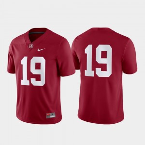 Crimson #19 Men's Game Jerseys - Crimson 325554-335