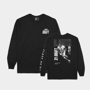DeVonta Smith Alabama Player Graphic Long Sleeve Men 2021 NFL Draft T-Shirt - Black 568883-373