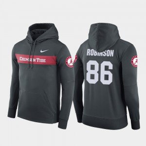 A'Shawn Robinson Crimson Sideline Seismic Men #86 Football Performance Hoodie - Anthracite 580580-925