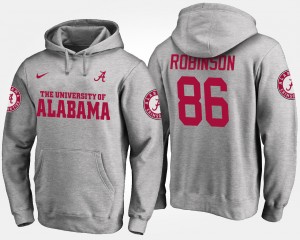 A'Shawn Robinson Bama Mens Name and Number #86 Limited Hoodie - Gray 759473-102