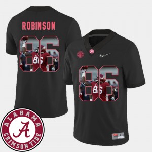 A'Shawn Robinson Crimson Men Pictorial Fashion Football #86 Jersey - Black 123401-764