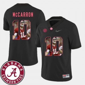 AJ McCarron Bama Men #10 Football Pictorial Fashion Jerseys - Black 501414-181