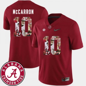 AJ McCarron University of Alabama Men's #10 Pictorial Fashion Football Jersey - Crimson 779372-729
