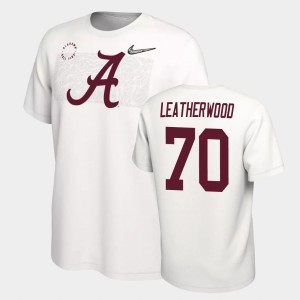 Alex Leatherwood Bama #70 College Football Playoff Men's T-Shirt - White 611607-692