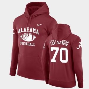 Alex Leatherwood Alabama Legend Pullover #70 Retro Football Men's Hoodie - Crimson 184703-780