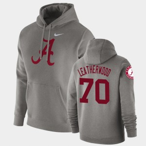 Alex Leatherwood Bama Fleece Pullover Vault Logo Club Men's #70 Hoodie - Heathered Gray 342381-961