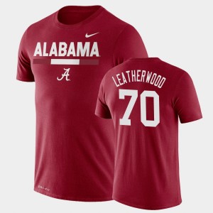 Alex Leatherwood Bama Men Legend Performance Team DNA #70 T-Shirt - Crimson 591220-856