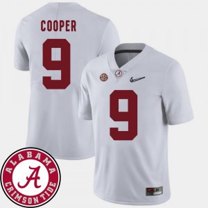 Amari Cooper Crimson #9 2018 SEC Patch College Football Men's Jersey - White 848811-287
