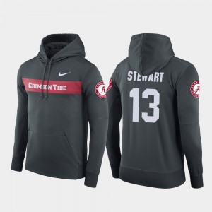 ArDarius Stewart Bama Sideline Seismic Football Performance Men's #13 Hoodie - Anthracite 808199-358