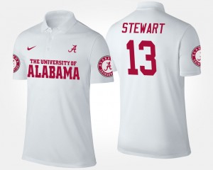 ArDarius Stewart Bama Men #13 2025-26 Name and Number Polo - White 783221-975
