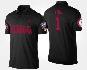 The Tide Bowl Game #1 No.1 Sugar Bowl Name and Number Men's Polo - Black 759403-648
