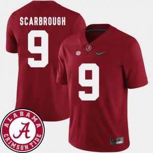Bo Scarbrough Alabama Crimson Tide Men's 2018 SEC Patch #9 College Football Jerseys - Crimson 949706-683