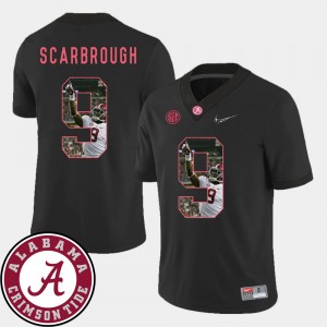 Bo Scarbrough Alabama Crimson Tide Men's Pictorial Fashion #9 Football Jersey - Black 171104-738