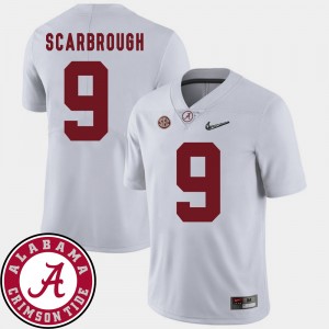 Bo Scarbrough Alabama 2018 SEC Patch Men #9 College Football Jersey - White 797754-315