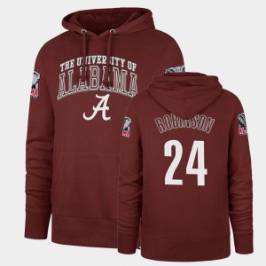 Brian Robinson Jr. Bama #24 Headline Double Decker Men's Hoodie - Cardinal 120817-148