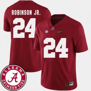 Brian Robinson Jr. Alabama Crimson Tide College Football Men 2018 SEC Patch #24 Jersey - Crimson 605702-333