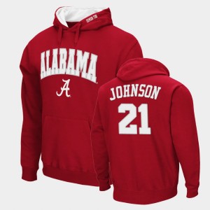 Britton Johnson Alabama Pullover Men's #21 Arch & Logo 2.0 Hoodie - Crimson 252876-732