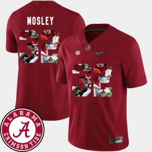 C.J. Mosley Bama Men Pictorial Fashion #32 Football Jerseys - Crimson 641022-274