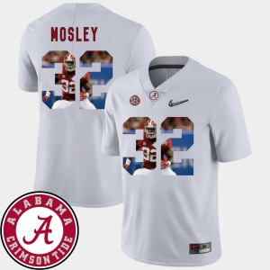 C.J. Mosley Bama Men's Pictorial Fashion Football #32 Jersey - White 554588-541
