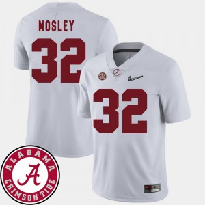 C.J. Mosley Alabama #32 College Football 2018 SEC Patch Men's Jerseys - White 771844-922