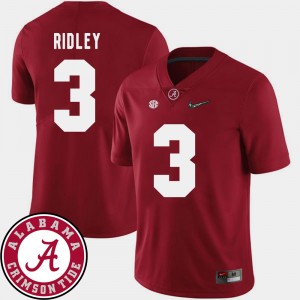 Calvin Ridley University of Alabama College Football 2018 SEC Patch Men's #3 Jerseys - Crimson 538965-551