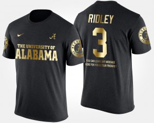 Calvin Ridley Bama Gold Limited #3 Men's Short Sleeve With Message T-Shirt - Black 391033-580