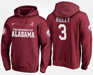 Calvin Ridley The Tide Men 2025 #3 Name and Number Hoodie - Crimson 532533-384
