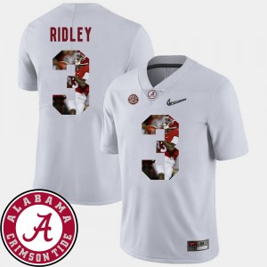 Calvin Ridley University of Alabama Mens #3 Pictorial Fashion Football Jersey - White 861051-750