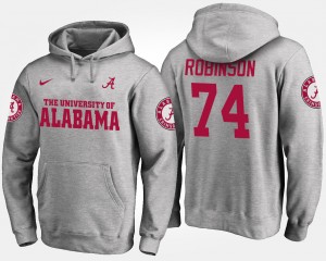 Cam Robinson The Tide Limited Name and Number Men's #74 Hoodie - Gray 225787-212