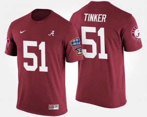 Carson Tinker Bama Sugar Bowl Men #51 Bowl Game T-Shirt - Crimson 326305-557