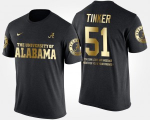 Carson Tinker Roll Tide Gold Limited Men Short Sleeve With Message #51 T-Shirt - Black 751356-401