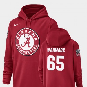 Chance Warmack Crimson Football Performance #65 Champ Drive Men's Hoodie - Crimson 693266-910