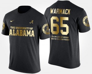 Chance Warmack Alabama Crimson Tide #65 Short Sleeve With Message Men Gold Limited T-Shirt - Black 468413-433