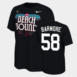 Christian Barmore Alabama Crimson Tide #58 2021 National Championship Bound College Football Playoff Men's T-Shirt - Black 421075-363
