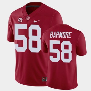 Christian Barmore Alabama Game College Football Men's #58 Jersey - Crimson 731411-333