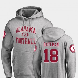 Cooper Bateman Alabama #18 Neutral Zone Men's College Football Hoodie - Ash 738248-955